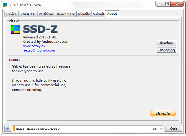 SSD-Z(̬Ӳ̼⹤) V16.07.01 ɫ